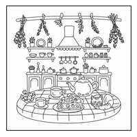 Comfy Corner Places Coloring Book