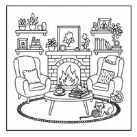 Comfy Corner Places Coloring Book