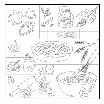 Comfy Art Patterns popout graphic